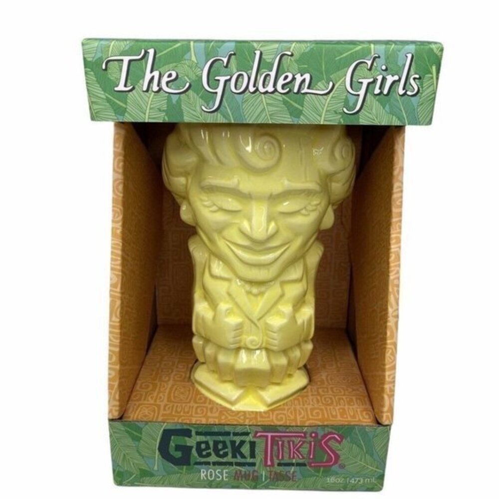 Geeki Tikis NEW The Golden Girls Rose 16oz Yellow Ceramic Tiki Mug Collectible
